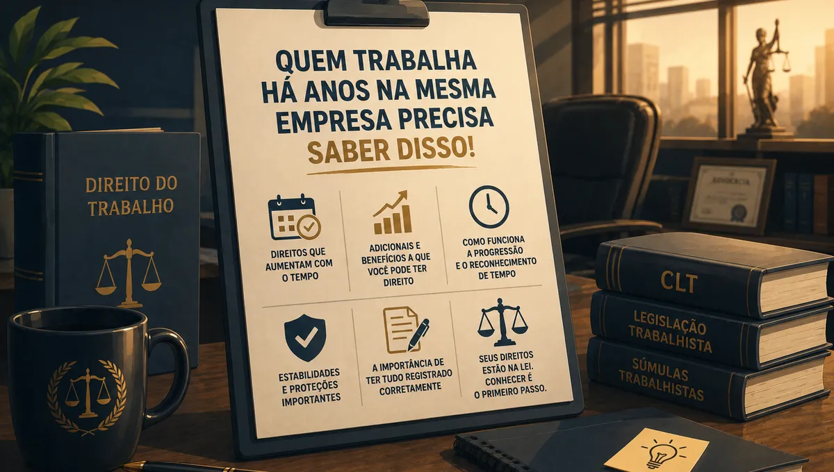 Advogado trabalhista atendendo trabalhador em escritório, explicando prazos para entrar com processo após sair do emprego